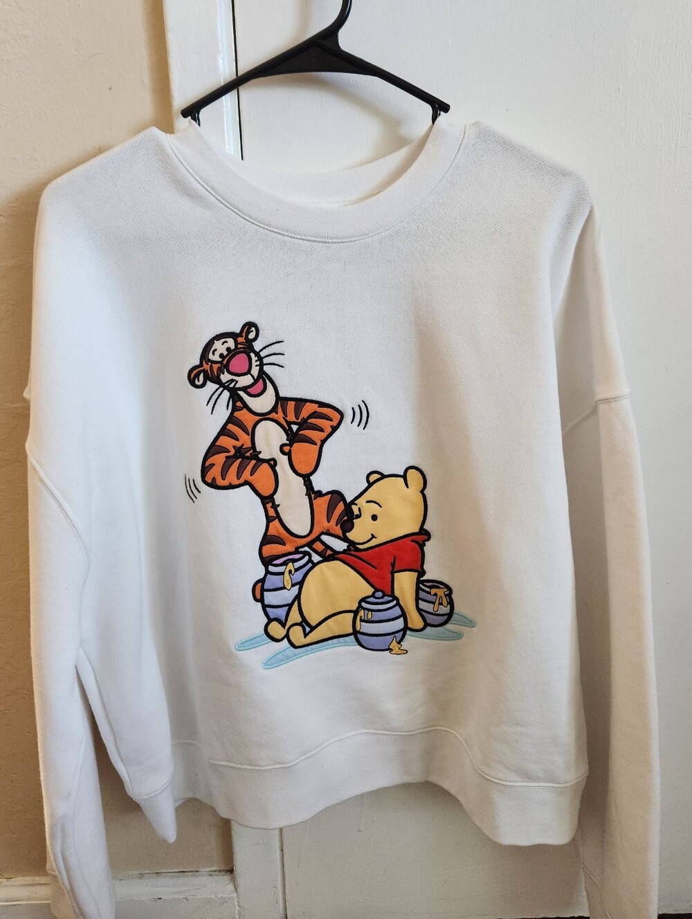Disney Winnie the Pooh White Logo Crewneck Sweatshirt